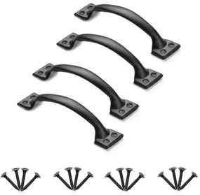 VEVOR 4Pcs Barn Door Handles 6.5 in Rustic Heavy Duty Garden Gate Shed Pulls