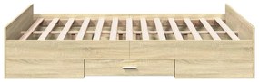 vidaXL Πλαίσιο Κρεβατιού με συρτάρια Sonoma Δρυς 120x200εκ. Επεξ. Ξύλο
