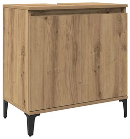 vidaXL Ντουλάπι Νιπτήρα τεχνίτης Δρυς 58x33x60 εκ. Επεξεργασμένο Ξύλο