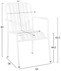 ΠΟΛΥΘΡΟΝΑ ΑΛΟΥΜΙΝΙΟΥ RACHEL HM6088.02 ΛΕΥΚΗ 63x58x85Υεκ.