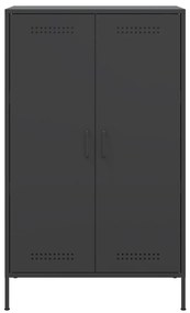 vidaXL Ντουλάπι Μαύρο 68x39x113 εκ. από Ατσάλι
