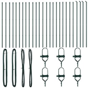 vidaXL Στύλος Περιφράξεων 26 pcs Πράσινο 3.2 x 3.2 x 150 εκ Ατσάλι