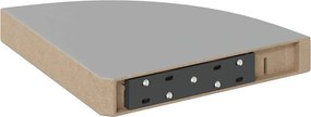 vidaXL Ράφια Τοίχου Γωνιακά 2 τεμ. Γκρι 25x25x3,8 εκ. MDF