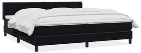 vidaXL Box Spring Κρεβάτι με στρώμα Μαύρο 200x220 cm Βελούδινο