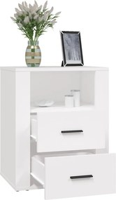 vidaXL Κομοδίνο Λευκό 50 x 36 x 60 εκ. από Επεξεργασμένο Ξύλο
