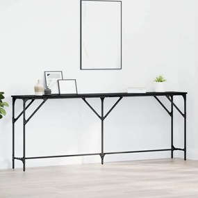 vidaXL Κονσόλα Μαύρη Δρυς 200x29x75 εκ. Επεξεργασμένο Ξύλο
