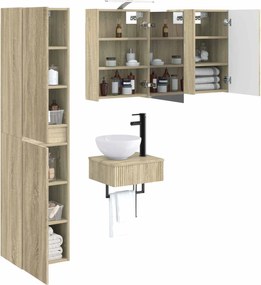 vidaXL Σετ Επίπλων Μπάνιου 5 pcs Sonoma Δρυς