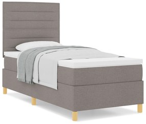 vidaXL Κρεβάτι Ελατηρίου με Στρώμα Ταπεί 90x200 cm Ύφασμα