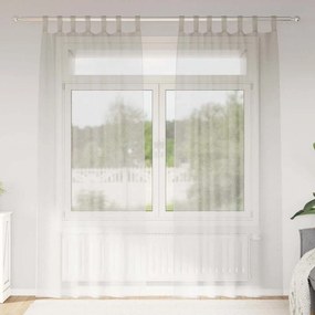 vidaXL Κουρτίνα βυσσινί 2 pcs Κρεμ 245 x 140 εκ. Πολυεστέρας