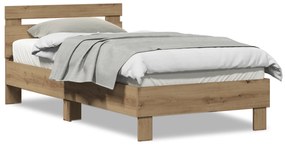 vidaXL Κρεβάτι από ξύλο δρυός, 90 x 190 εκ., φτιαγμένο από στέρεα ξύλα.