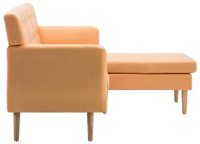 vidaXL Καναπές ΓωνιακόςΠορτοκαλί 171,5 x 138 x 81,5 εκ. Υφασμάτινος