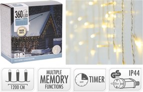 ΣΥΡΜΆΤΙΝΑ &amp; PVC ΛΑΜΠΆΚΙΑ LED ICICLE LIGHTS 360LED WW