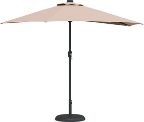 vidaXL Ομπρέλα Κήπου Taupe 294 x 150 x 224 εκ Πολυεστέρας και Χάλυβας
