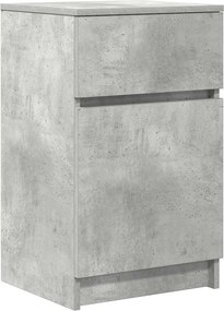 vidaXL Κομοδίνα 2 τεμ. Γκρι Σκυροδέμ. 39x35x65 εκ. από Επεξεργ. Ξύλο