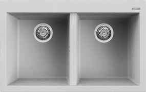 Elleci Quadra 350 - Νεροχύτης Κουζίνας Γρανίτη 79x50 - Aluminium