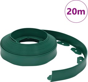 vidaXL Περιγράμματα γκαζόν Πράσινο 2000 x 4 x 5 εκ. Πλαστικό