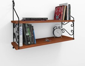 Wall Shelf Seramoni 2'li - Walnut Walnut