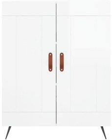 vidaXL Ντουλάπι Γυαλιστερό Λευκό 69,5x34x90 εκ. Επεξεργασμένο Ξύλο