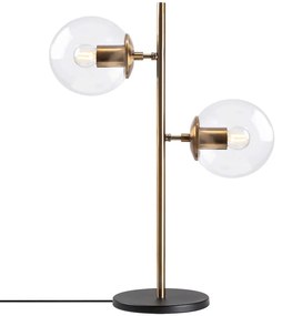 Φωτιστικό Επιτραπέζιο Fazli 942FLG1814 40x17x57cm 2xE14 40W Gold-Clear Opviq