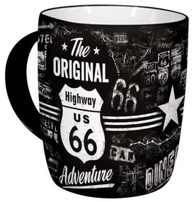 Κούπα Highway US 43012 Κεραμική 8,5x9cm 330ml Black-White Nostalgic Κεραμικό