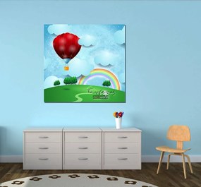 Παιδικός καμβάς σε πίνακα με αερόστατο KNV075 40cm x 40cm