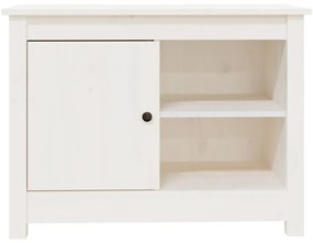 vidaXL Έπιπλο Τηλεόρασης Λευκό 70x36,5x52 εκ. από Μασίφ Ξύλο Πεύκου