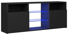 Έπιπλο Τηλεόρασης με LED Μαύρο 120x35x15,5 εκ. - Μαύρο
