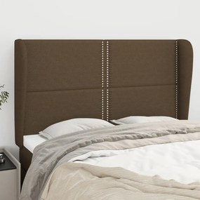 Κεφαλάρι με Πτερύγια Σκούρο Καφέ 147x23x118/128 εκ.Υφασμάτινο 3117817
