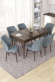 Extendable Dining Table &amp; Chairs Set (7 Pieces) Nef - Baroque, Grey Baroque
Grey
