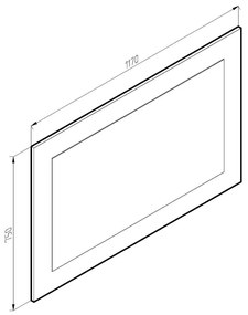 BERINDA Καθρέπτης Τοίχου με Light Artwood/Anthracite Ξύλινο Πλαίσιο 117x81cm