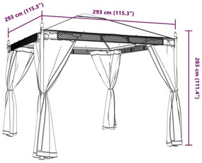 ΚΙΟΣΚΙ ΜΕ ΤΟΙΧΟΥΣ ΑΠΟ ΔΙΧΤΥ ΚΡΕΜ 2,93X2,93 Μ. ΑΠΟ ΑΤΣΑΛΙ 368434