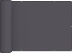 vidaXL Αδιάφανο σκίαστρο μπαλκονιού 150 x 500 cm Polyester Ανθρακί