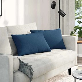 vidaXL Μαξιλάρι Καναπέ 2 pcs Μπλε 60 x 40 cm ύφασμα