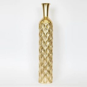 Βάζο Επιδαπέδιο Μεταλλικό 752-22012 16.5x16.5x88.5cm Gold Estheti Home Μέταλλο