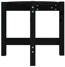 vidaXL Τραπεζάκι Σαλονιού Μαύρο Ø 52,5x45 εκ. από Μασίφ Ξύλο Πεύκου