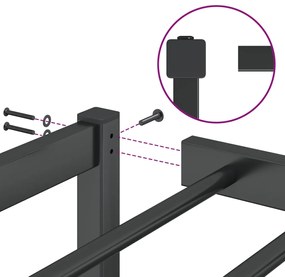 ΜΕΤΑΛΛΙΚΟ ΠΛΑΙΣΙΟ ΚΡΕΒΑΤΙΟΥ ΜΑΥΡΟ 90X200 CM 373648