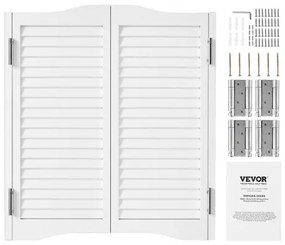 VEVOR Swinging Cafe Doors 81.3x91.4 cm Pine Wood White with Hinges &amp; Hardware