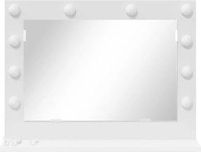 vidaXL Καθρέφτης τουαλέτας Ορθογώνιος Λευκό 60 x 45 x 18 εκ.