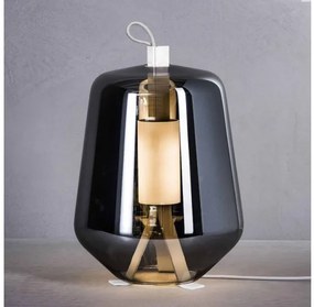 Επιτραπέζιο Φωτιστικό LED 13W Dimmer Φυσητό Γυαλί Μέταλλο Λευκό Luisa T3 Prandina-1C50000313007-Ασημί 1C50000313007