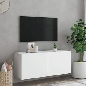 vidaXL Ντουλάπι Τοίχου Τηλεόρασης Λευκό 100 x 30 x 41 εκ.