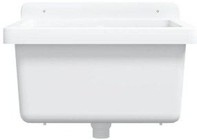 vidaXL Νιπτήρας Επίτοιχος Λευκός 40x40x24 εκ. από Ρητίνη