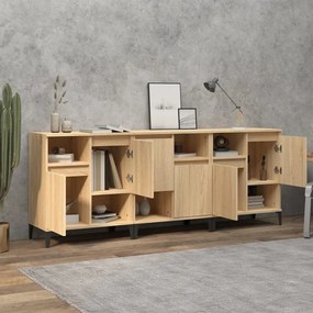 vidaXL Ντουλάπια 3 τεμ. Sonoma Δρυς 60x35x70 εκ. Επεξεργασμένο Ξύλο