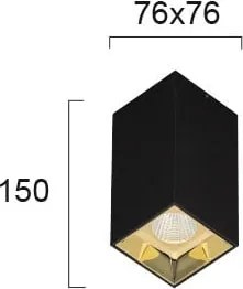 Σποτ Μονόφωτο LED Viokef Glam Black 4240501