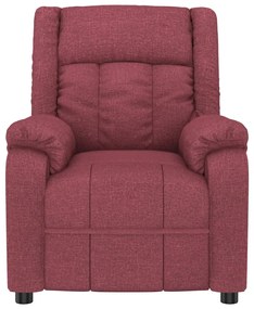 vidaXL Πολυθρόνα Ανακλ. Μπορντό Υφασμάτινη