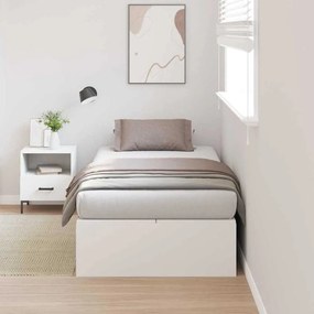 vidaXL Κρεβάτι αποθήκευσης Λευκό 75x190 cm