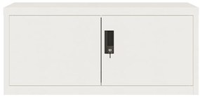 vidaXL Αρχειοθήκη Λευκή 90 x 40 x 180 εκ. Ατσάλινη