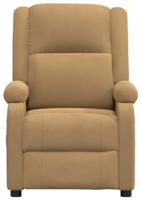 vidaXL Πολυθρόνα Μασάζ Καφέ Βελούδινη