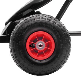 HOMCOM Παιδικό Καρτ, με πεντάλ, ρυθμιζόμενο κάθισμα, εσωτερικού &amp; εξωτερικού χώρου, από 5 ετών, Κόκκινο+Μαύρο, 121 x 58 x 61 εκ.