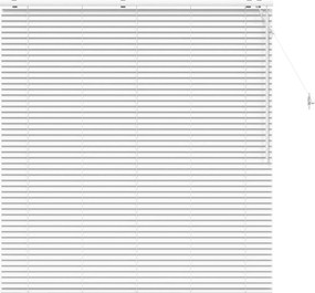 vidaXL Βενετσιάνικη Σκίαση Λευκό 160 x 160 cm 35 mm