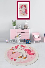 Χαλί Poni 876CHL1222 Beige-Pink Conceptum Hypnose 140X140cm Round